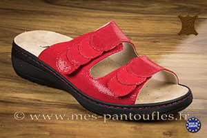 Sandales pour femme cuir rouge