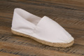 Espadrilles cousues main en toile blanche